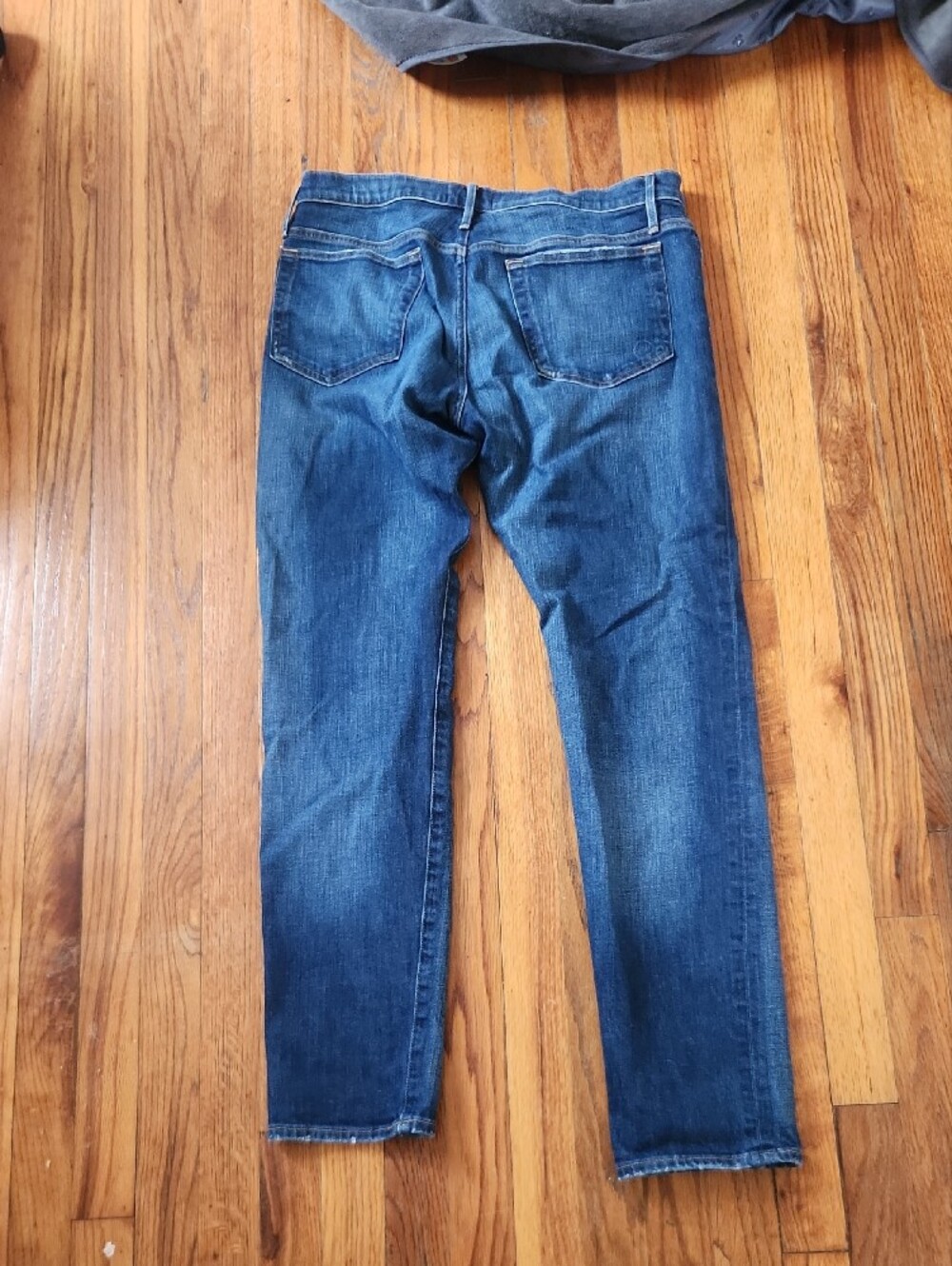 Frame Denim Men's Distressed Blue Slim Straight Jeans - Picture 4 of 4